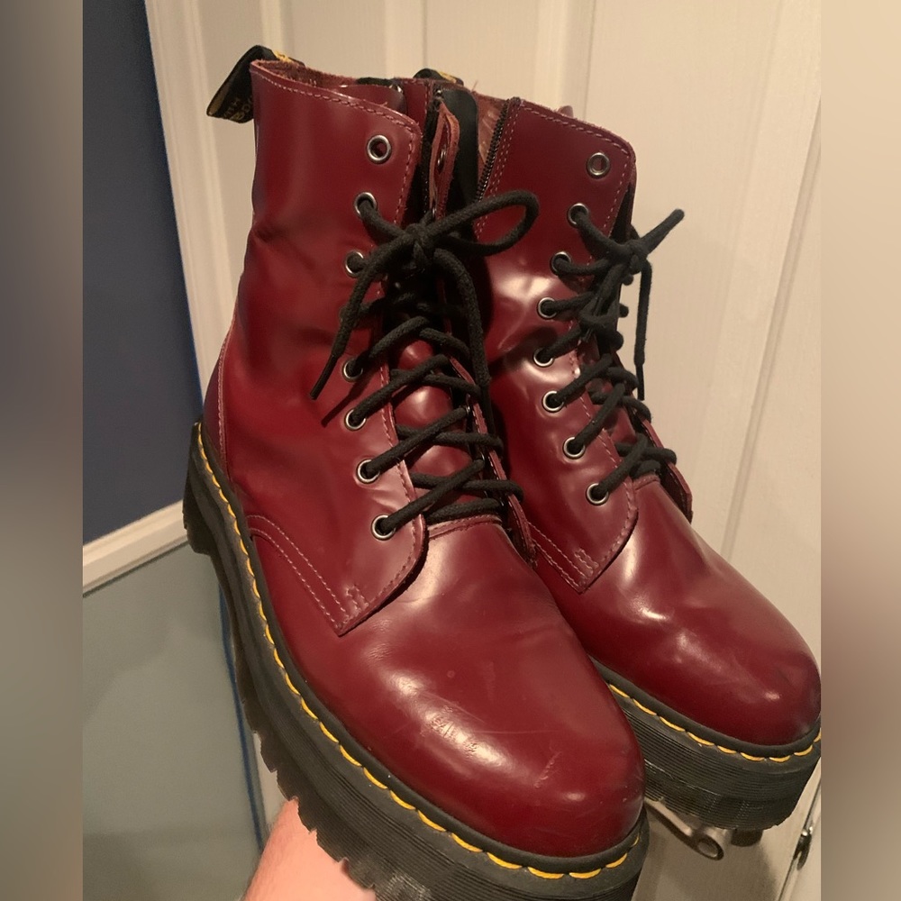 Dr. Martens Jadon Cherry Red Boots